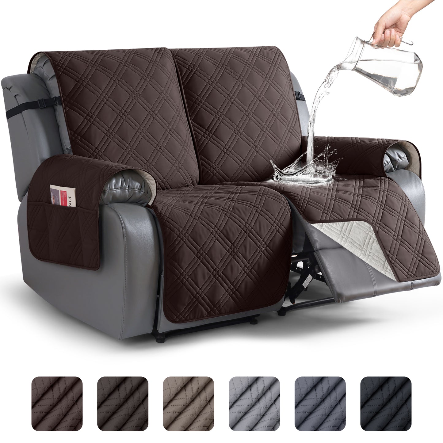 TAOCOCO Non-Slip Waterproof Recliner Sofa Covers- 2/3 Seater