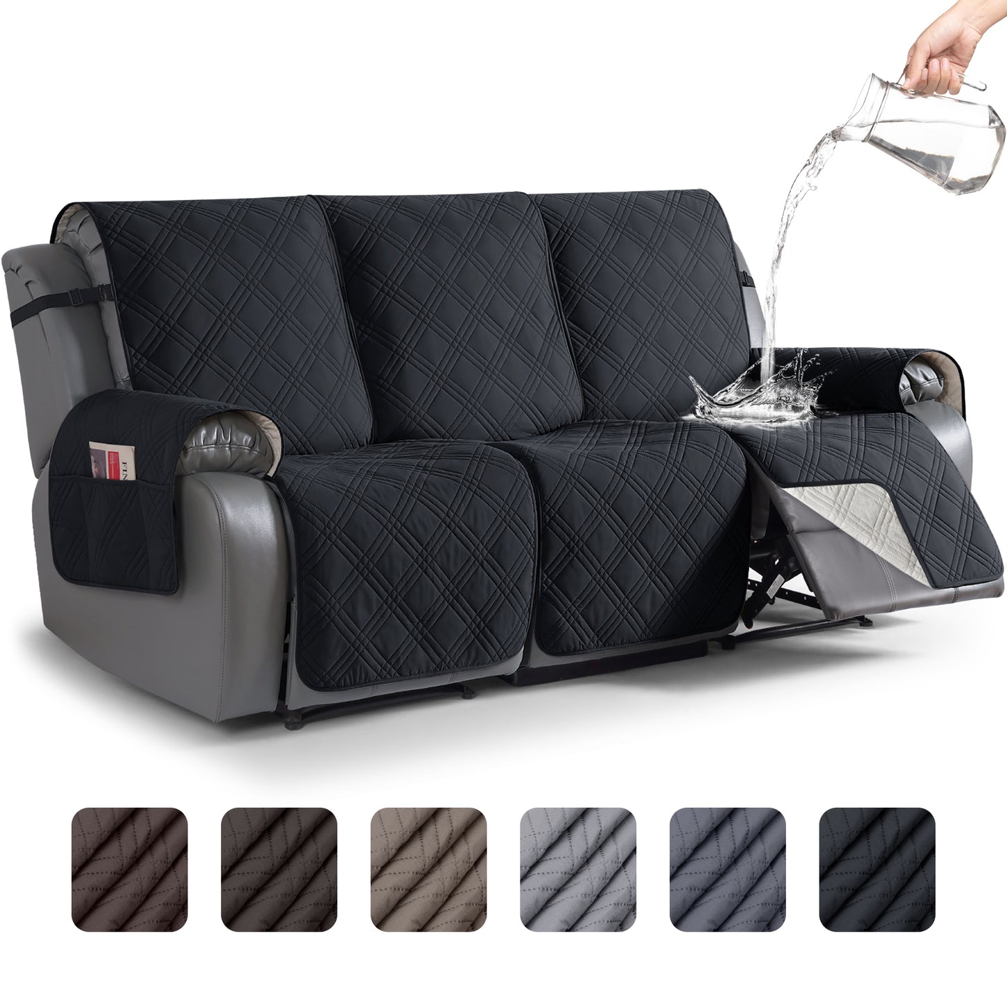 TAOCOCO Non-Slip Waterproof Recliner Sofa Covers- 2/3 Seater