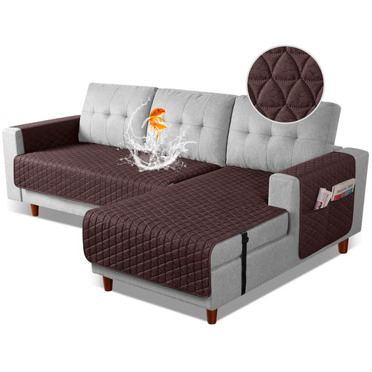 JSJ- L Shaped Sofa Covers, Chaise Lounge for Left Right Sectional Sofa-S/L