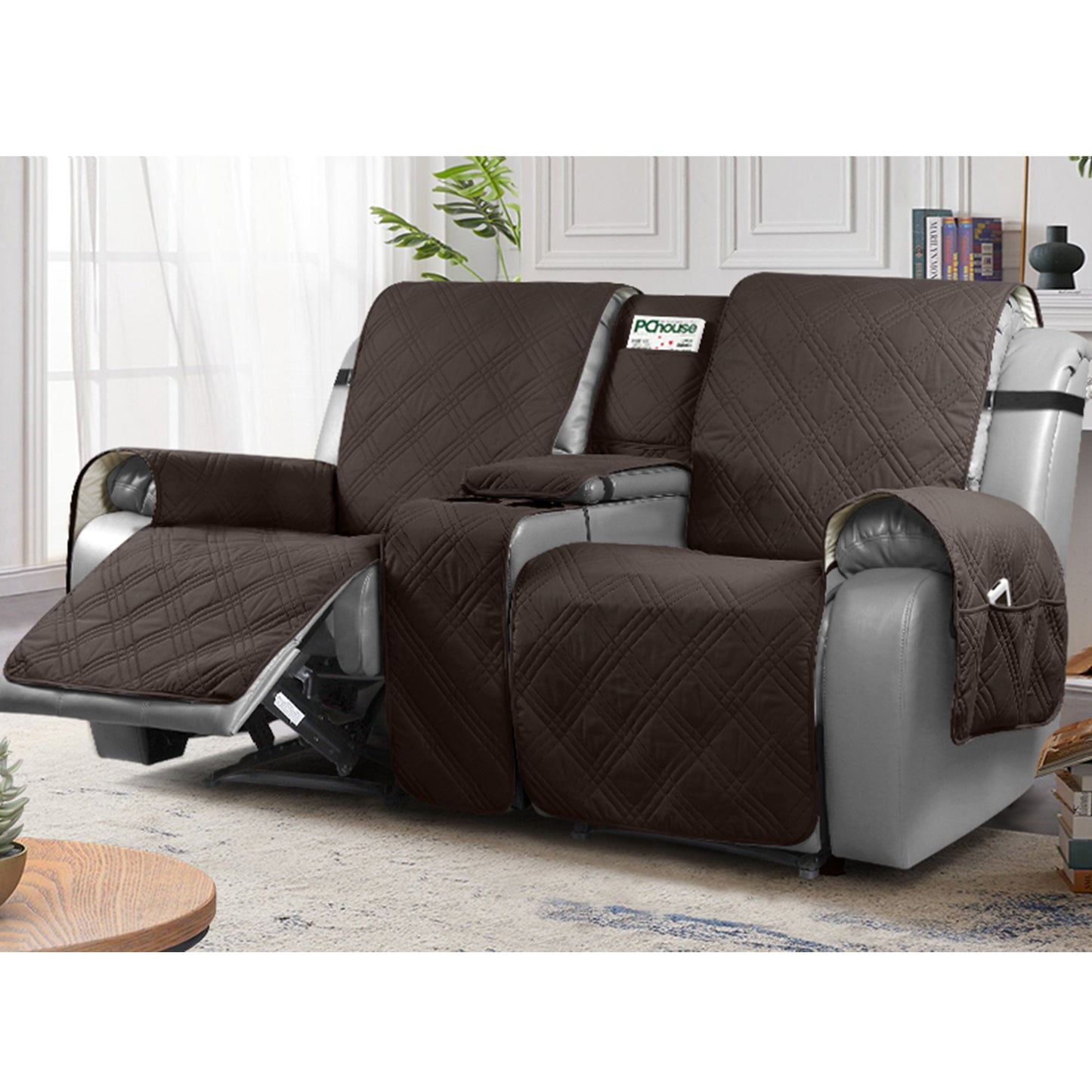 TAOCOCO 100% Loveseat Recliner Cover with Center Console 2