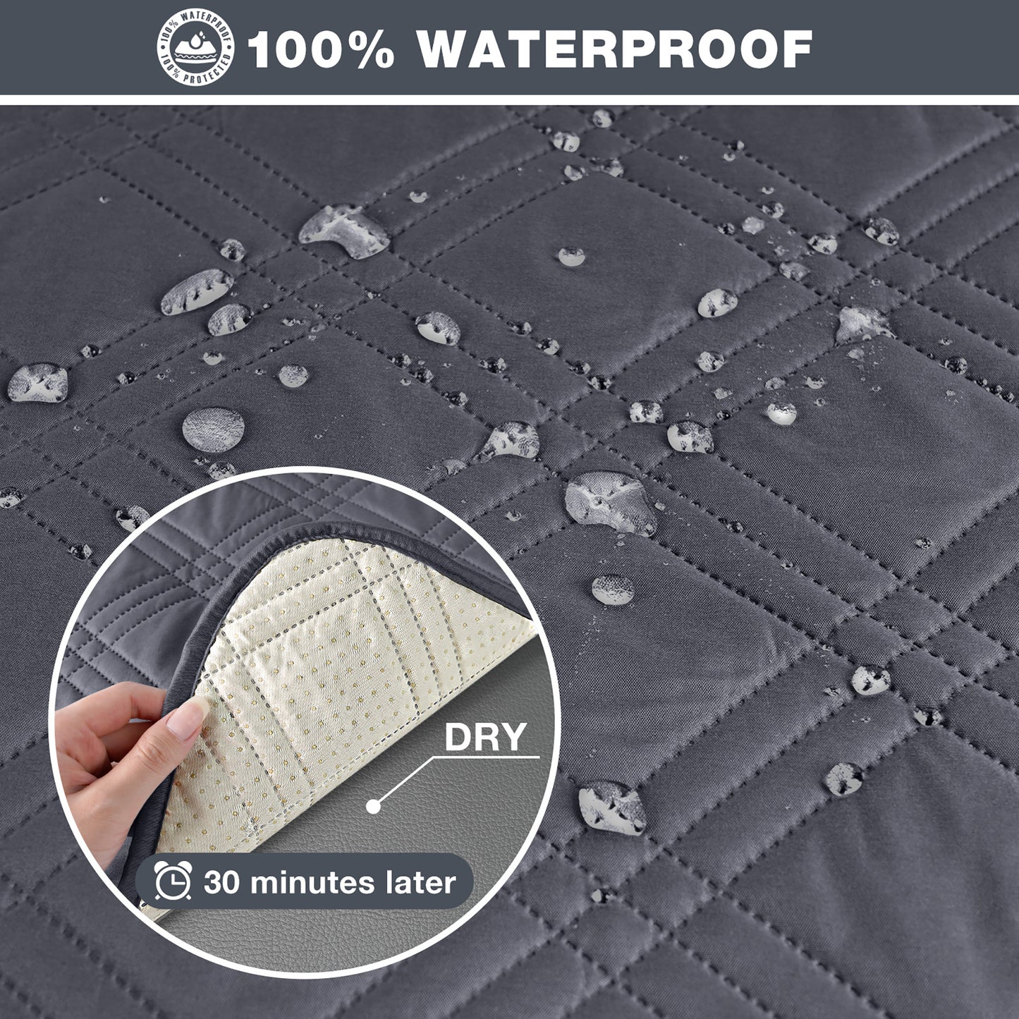 TAOCOCO Non-Slip Waterproof Recliner Sofa Covers- 2/3 Seater