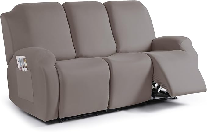 3-Piece Stretch Polyester Covers for Large Recliners - 1 Seat/2 seat/2 Seat Oversized/3 Seat