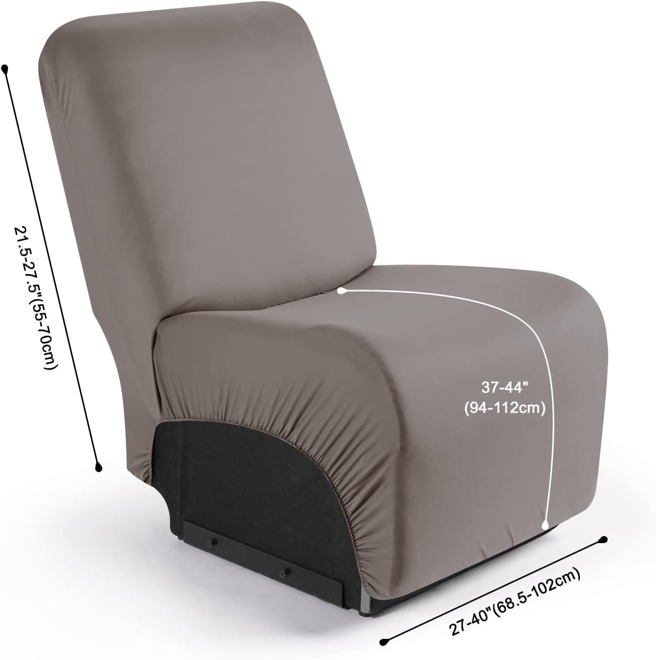 1-Piece Polyester Fabric Stretch Recliner Cover - 1 Recliner Chair/1 Seat armless /2 Seat with Console
