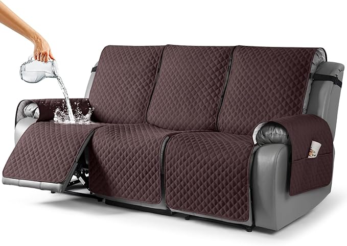 Anti-Slip Recliner Sofa Cover Couch Covers for Leather Recliner Sofa Cover- 2 Seater/3 Seater