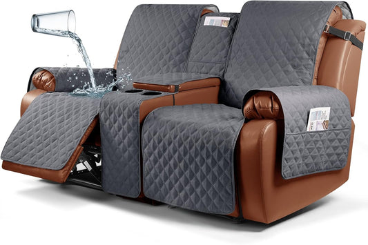 Waterproof Recliner Loveseat Cover with Console