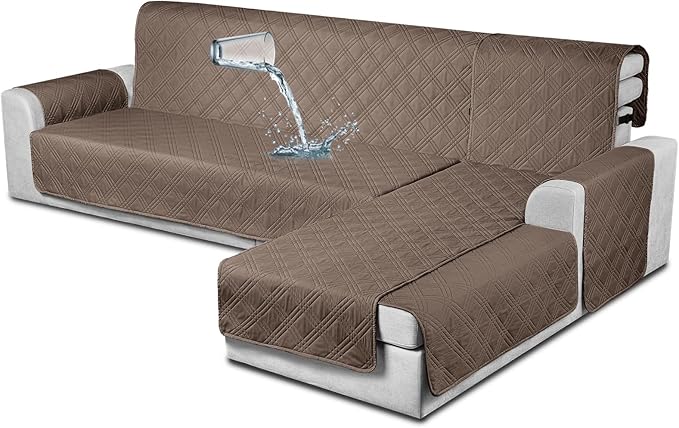 100% Waterproof Sectional Couch Covers L Shaped Sofa Covers - Large / X-Large