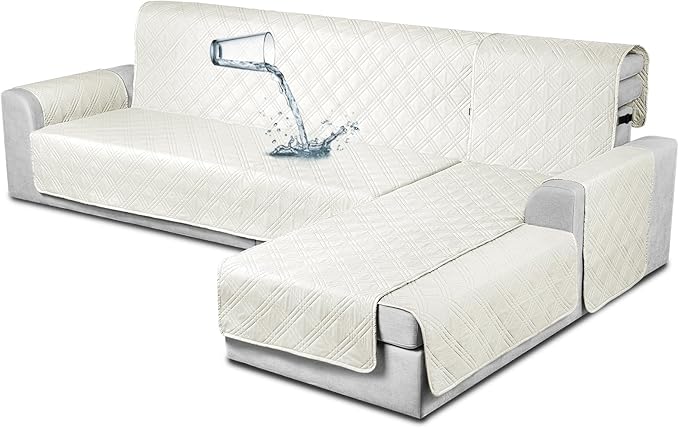 100% Waterproof Sectional Couch Covers L Shaped Sofa Covers - Large / X-Large