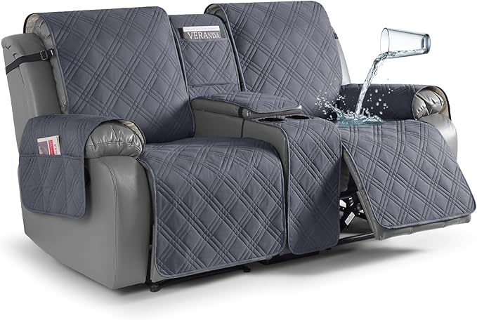 100% Waterproof Recliner Cover with Center Console -2 Seat /3 Seat