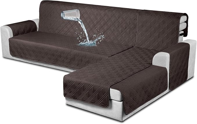 100% Waterproof Sectional Couch Covers L Shaped Sofa Covers - Large / X-Large