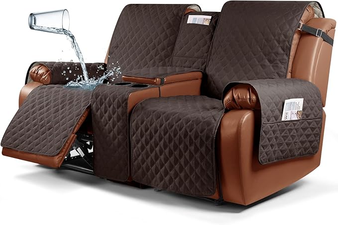 Waterproof Recliner Loveseat Cover with Console
