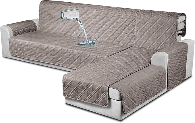100% Waterproof Sectional Couch Covers L Shaped Sofa Covers - Large / X-Large