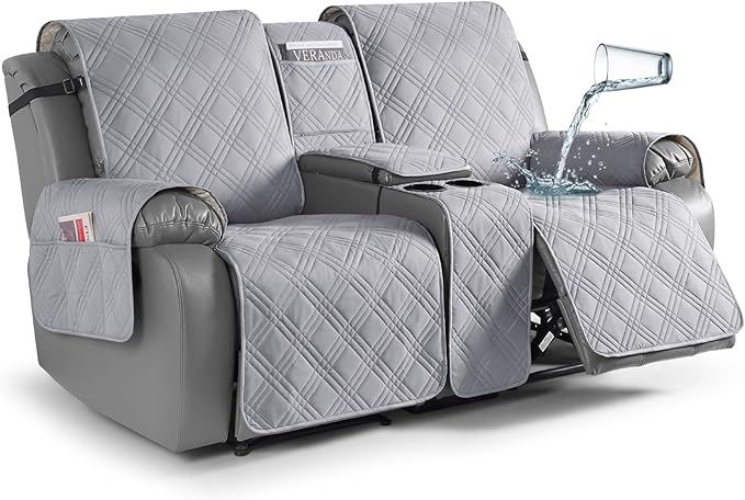 100% Waterproof Recliner Cover with Center Console -2 Seat /3 Seat