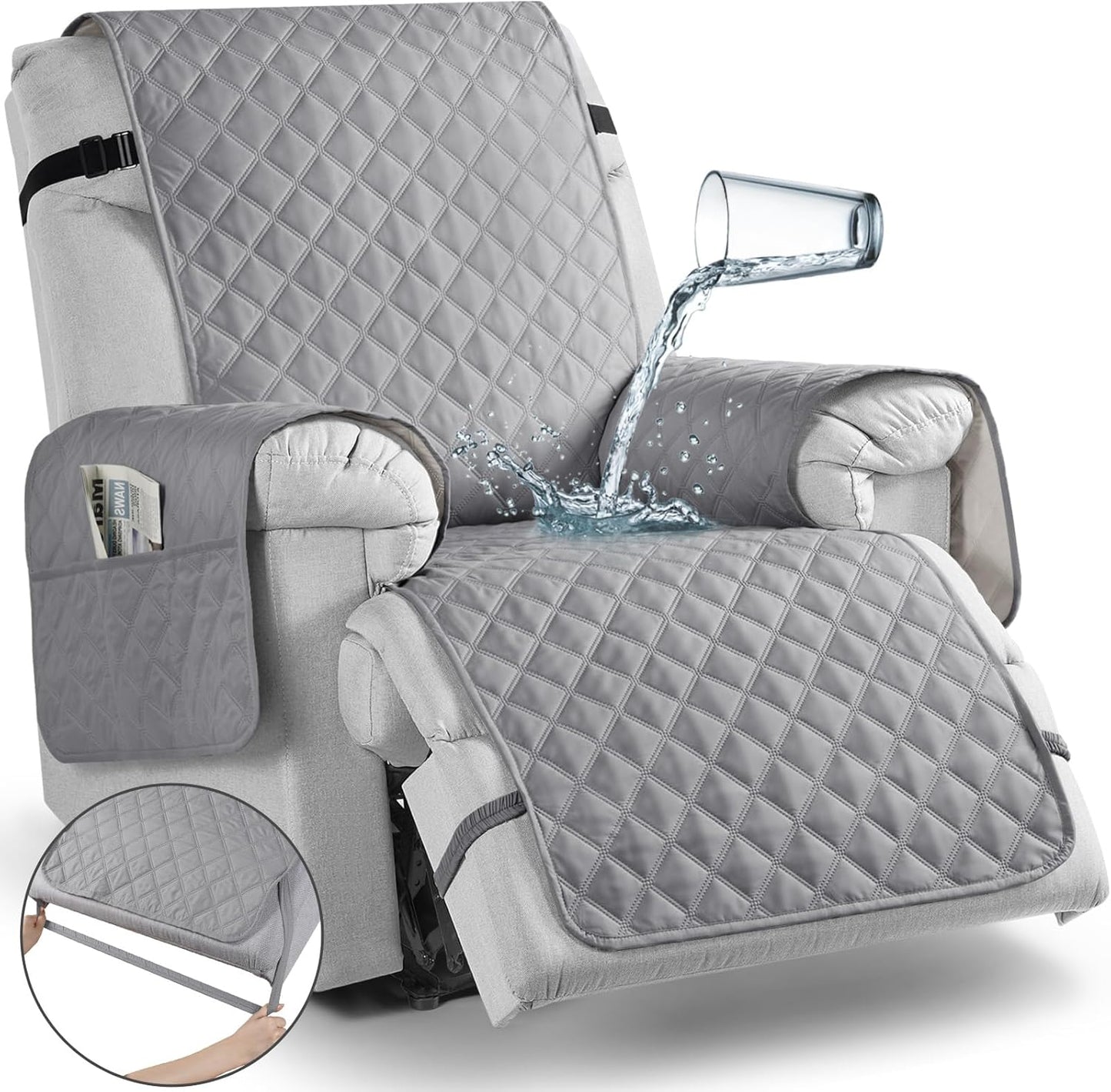 Non-Slip Recliner Chair Cover Sofa Slipcover-23''/28''