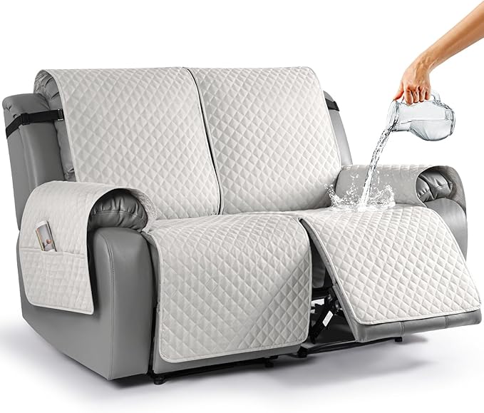 Anti-Slip Recliner Sofa Cover Couch Covers for Leather Recliner Sofa Cover- 2 Seater/3 Seater