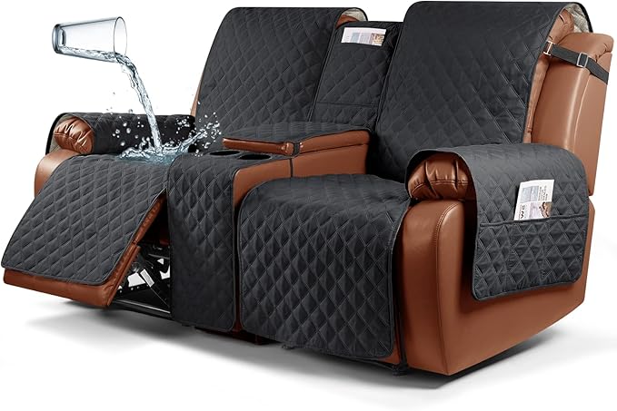 Waterproof Recliner Loveseat Cover with Console
