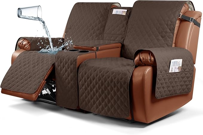 Waterproof Recliner Loveseat Cover with Console