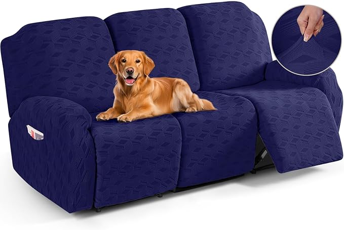 Stretch 3 Pieces Recliner Chair Covers - 1 Seater / 1 XL Seater / 2 Seater / 3 Seater