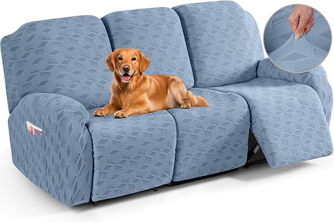 Stretch 3 Pieces Recliner Chair Covers - 1 Seater / 1 XL Seater / 2 Seater / 3 Seater