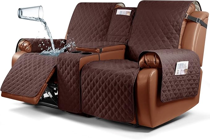 Waterproof Recliner Loveseat Cover with Console
