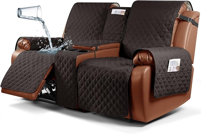 Waterproof Recliner Loveseat Cover with Console