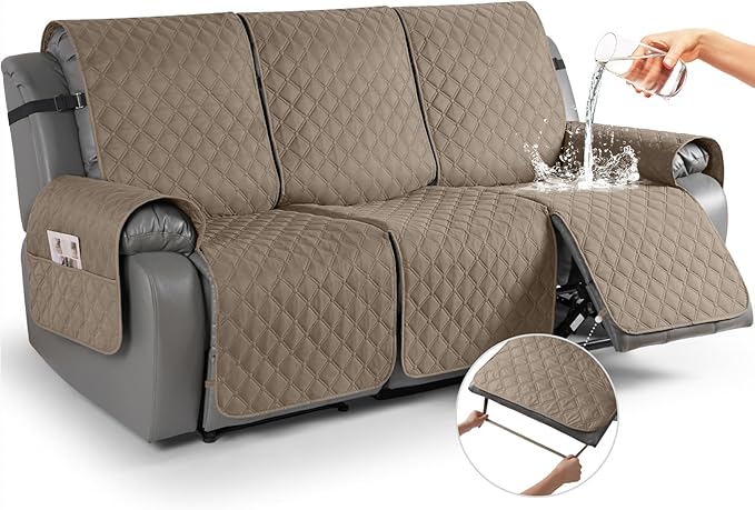 TAOCOCO 100% Waterproof Recliner Covers, Washable Couch Protector for Pets Kids -1 Seater 22"/28" /2 Seater/3 Seater