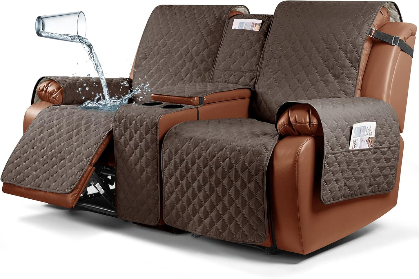 Waterproof Recliner Loveseat Cover with Console