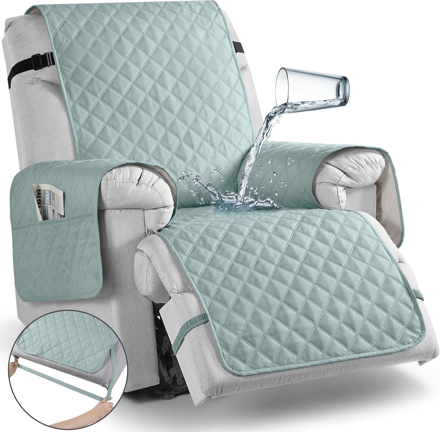 Non-Slip Recliner Chair Cover Sofa Slipcover-23''/28''