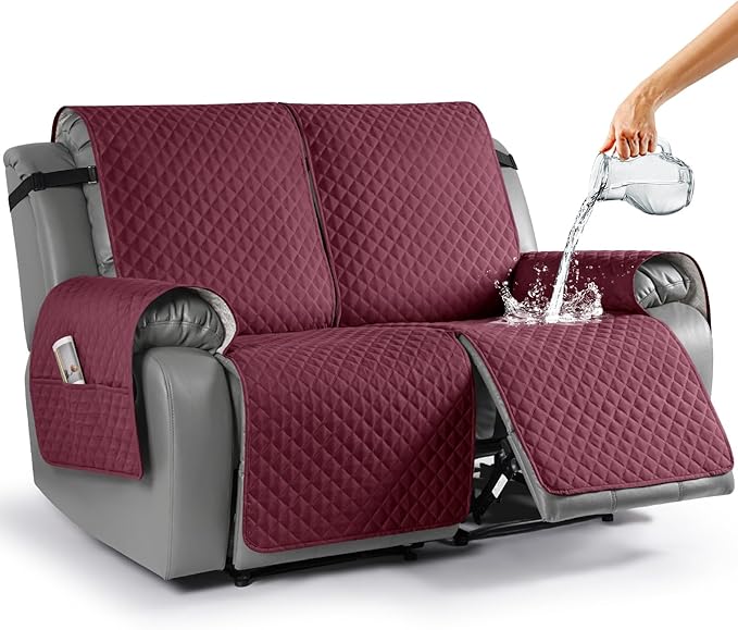 Anti-Slip Recliner Sofa Cover Couch Covers for Leather Recliner Sofa Cover- 2 Seater/3 Seater