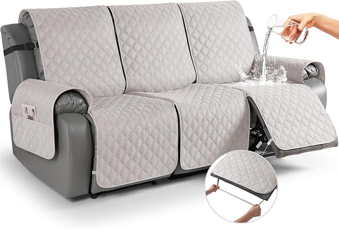 TAOCOCO 100% Waterproof Recliner Covers, Washable Couch Protector for Pets Kids -1 Seater 22"/28" /2 Seater/3 Seater