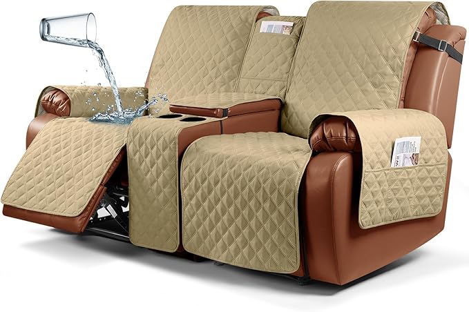 Waterproof Recliner Loveseat Cover with Console