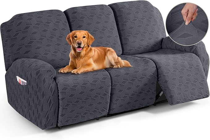 Stretch 3 Pieces Recliner Chair Covers - 1 Seater / 1 XL Seater / 2 Seater / 3 Seater
