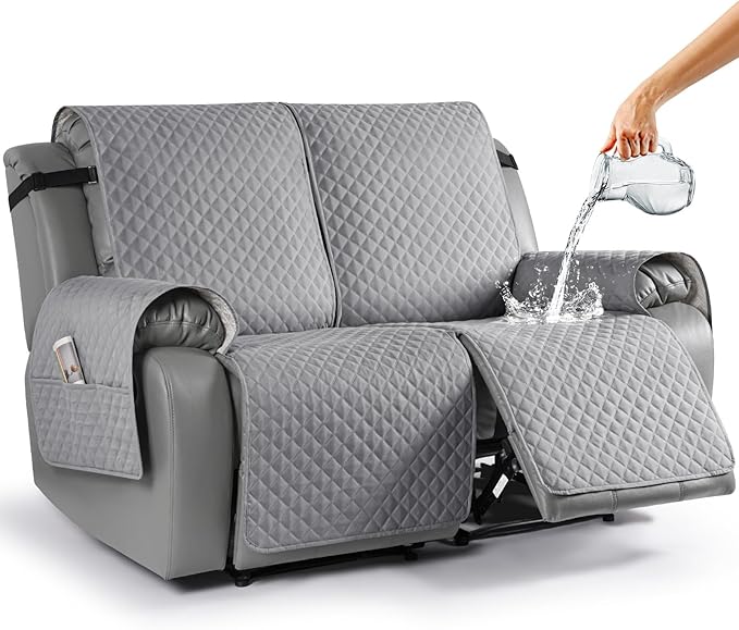 Anti-Slip Recliner Sofa Cover Couch Covers for Leather Recliner Sofa Cover- 2 Seater/3 Seater