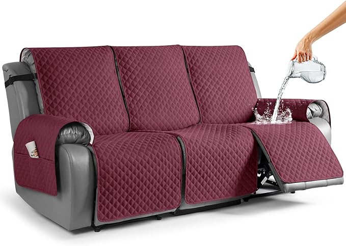 Anti-Slip Recliner Sofa Cover Couch Covers for Leather Recliner Sofa Cover- 2 Seater/3 Seater