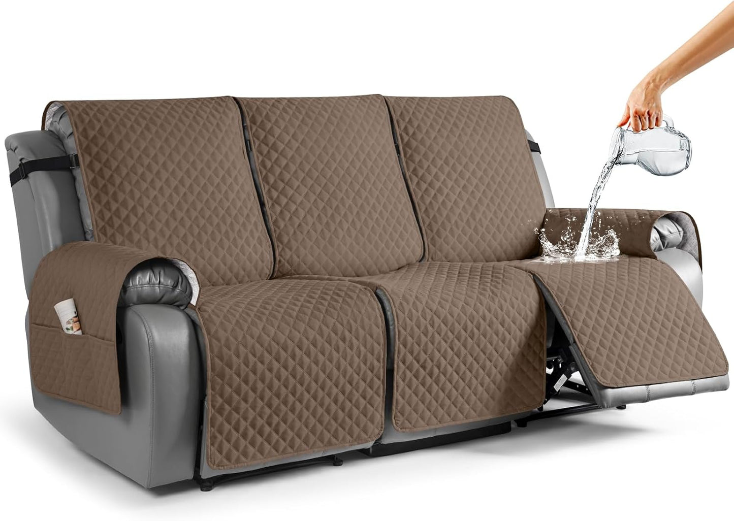 Anti-Slip Recliner Sofa Cover Couch Covers for Leather Recliner Sofa Cover- 2 Seater/3 Seater