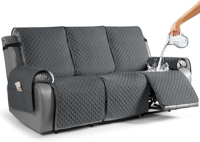 Anti-Slip Recliner Sofa Cover Couch Covers for Leather Recliner Sofa Cover- 2 Seater/3 Seater