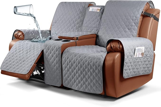 Waterproof Recliner Loveseat Cover with Console