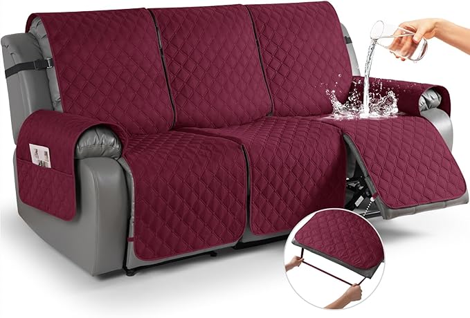 TAOCOCO 100% Waterproof Recliner Covers, Washable Couch Protector for Pets Kids -1 Seater 22"/28" /2 Seater/3 Seater