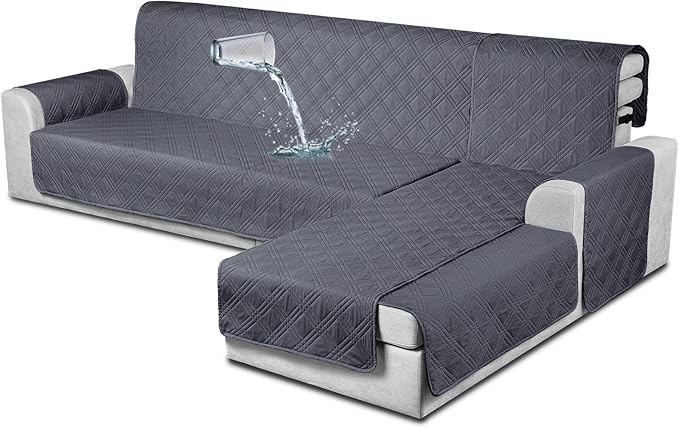 100% Waterproof Sectional Couch Covers L Shaped Sofa Covers - Large / X-Large