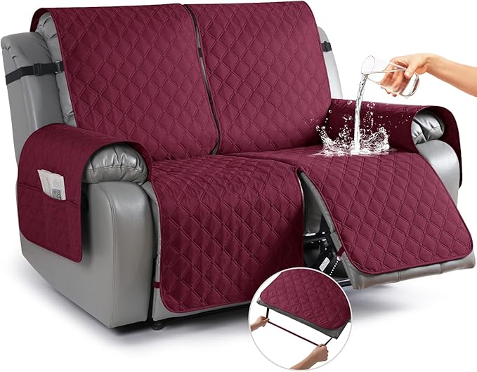 TAOCOCO 100% Waterproof Recliner Covers, Washable Couch Protector for Pets Kids -1 Seater 22"/28" /2 Seater/3 Seater