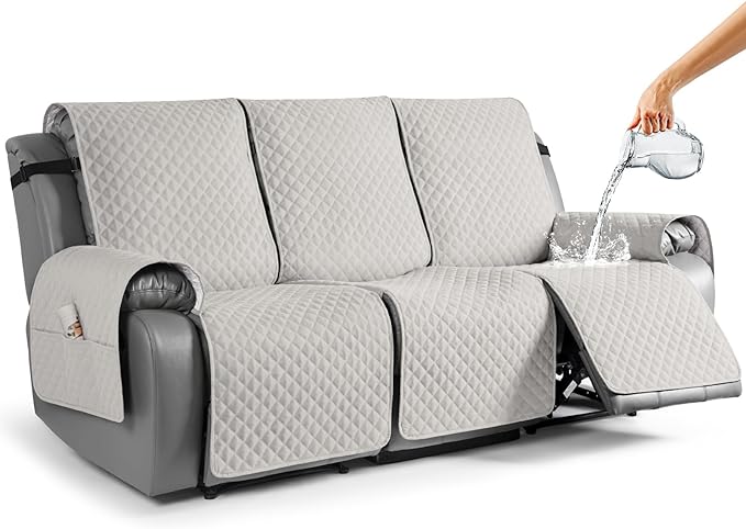 Anti-Slip Recliner Sofa Cover Couch Covers for Leather Recliner Sofa Cover- 2 Seater/3 Seater