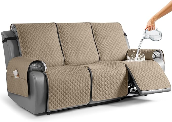 Anti-Slip Recliner Sofa Cover Couch Covers for Leather Recliner Sofa Cover- 2 Seater/3 Seater