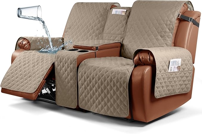 Waterproof Recliner Loveseat Cover with Console