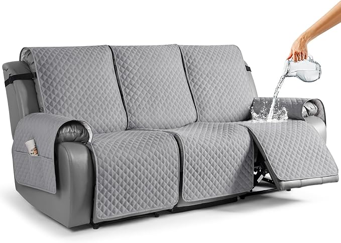 Anti-Slip Recliner Sofa Cover Couch Covers for Leather Recliner Sofa Cover- 2 Seater/3 Seater