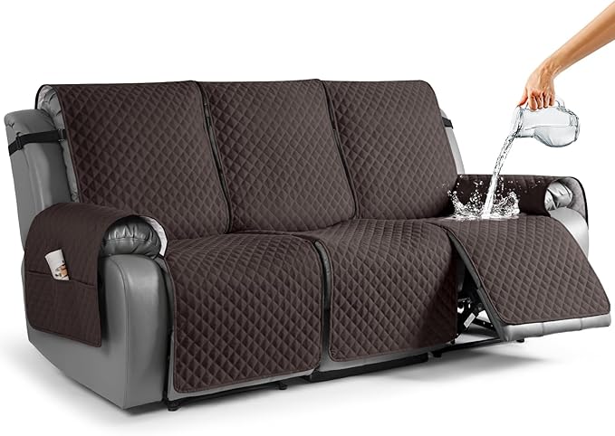 Anti-Slip Recliner Sofa Cover Couch Covers for Leather Recliner Sofa Cover- 2 Seater/3 Seater