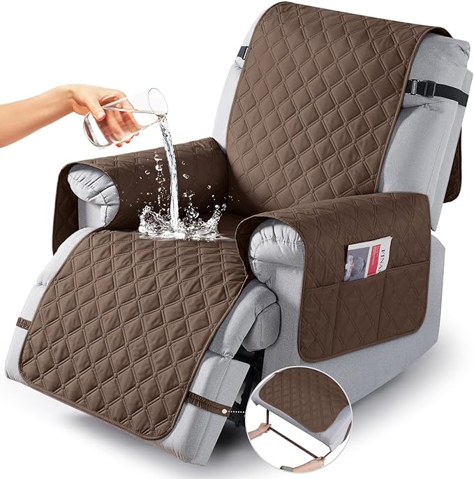 TAOCOCO 100% Waterproof Recliner Covers, Washable Couch Protector for Pets Kids -1 Seater 22"/28" /2 Seater/3 Seater