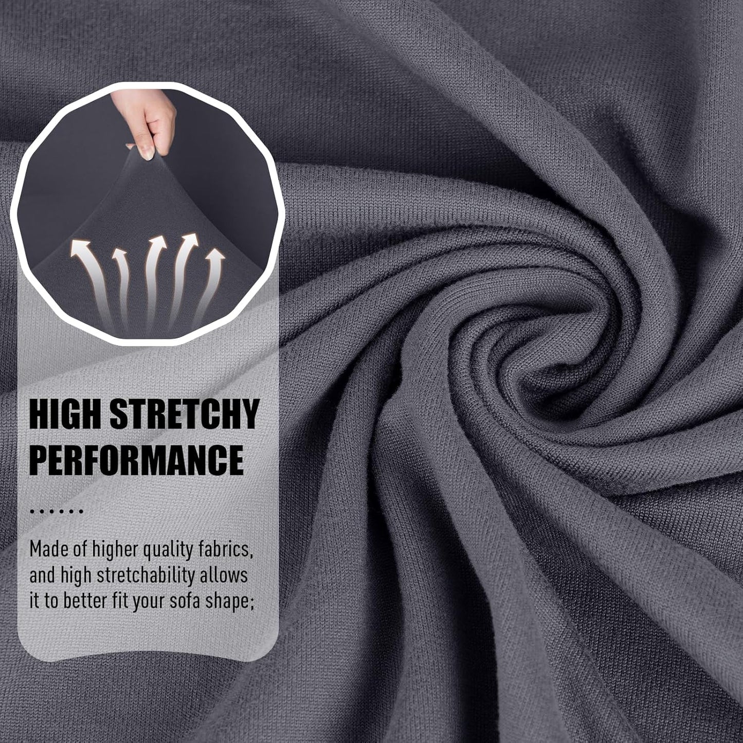 3-Piece Stretch Polyester Covers for Large Recliners - 1 Seat/2 seat/2 Seat Oversized/3 Seat
