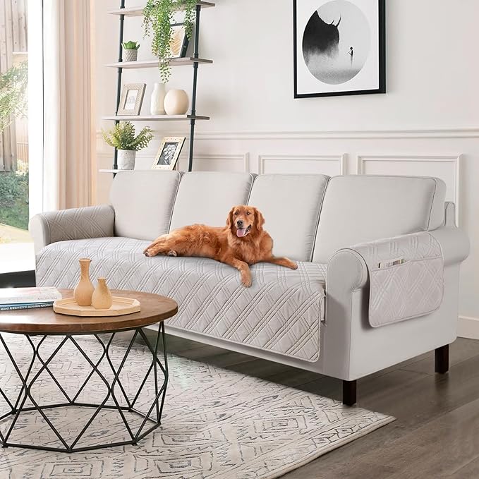 100% Waterproof Couch Covers for Pets Dogs with Non Slip Backing-67.3''/72.4''/78.7''