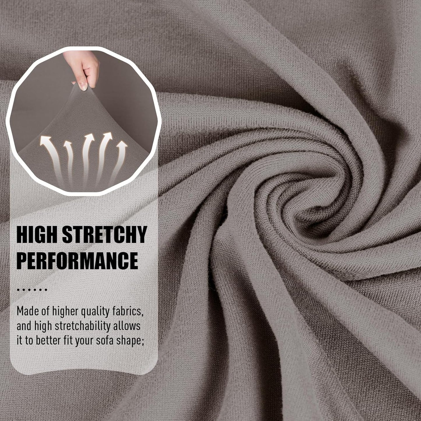 1-Piece Polyester Fabric Stretch Recliner Cover - 1 Recliner Chair/1 Seat armless /2 Seat with Console