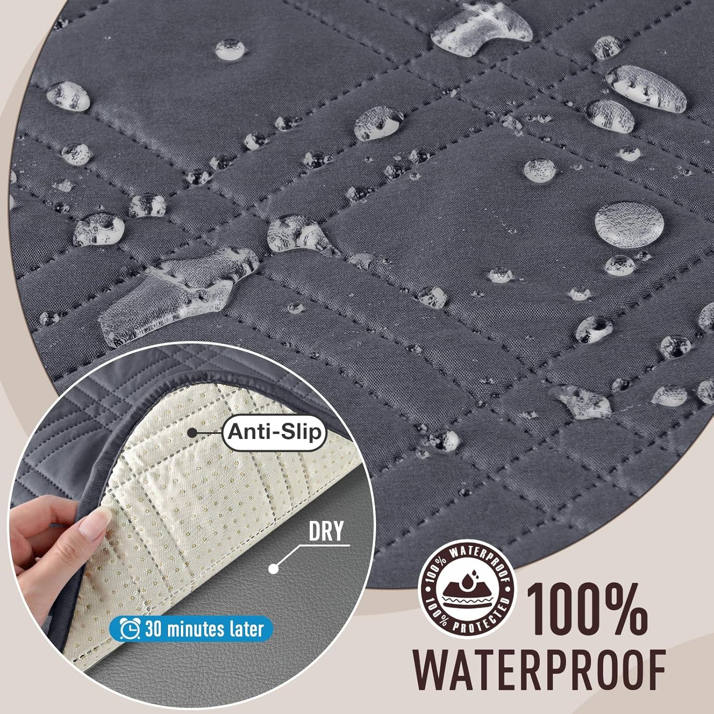100% Waterproof Chair Covers for Pets Dogs with Non Slip Backing