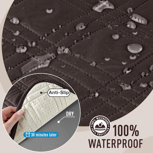 100% Waterproof Loveseat Covers for Pets Dogs with Non Slip Backing-Seat Width: 47.2''
